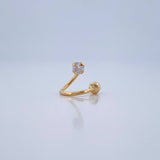 Piercing Espiral Cuatro Garras 0.5gr / 1cm / Oro Amarillo 18K &