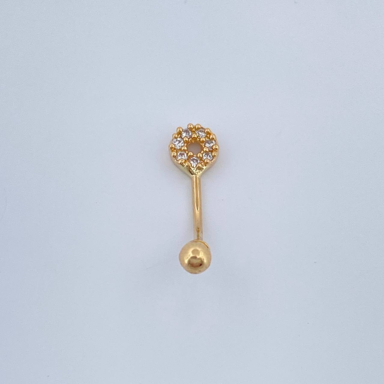 Piercing Curvo Circulo 0.6gr / 2cm / Oro Amarillo 18K &