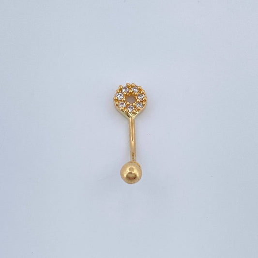 Piercing Curvo Circulo 0.6gr / 2cm / Oro Amarillo 18K &