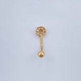 Piercing Curvo Circulo 0.6gr / 2cm / Oro Amarillo 18K &