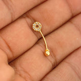 Piercing Curvo Circulo 0.6gr / 2cm / Oro Amarillo 18K &