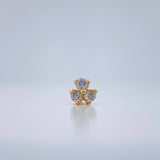 Piercing Flor 0.6gr / 1cm / Oro Amarillo 18K &