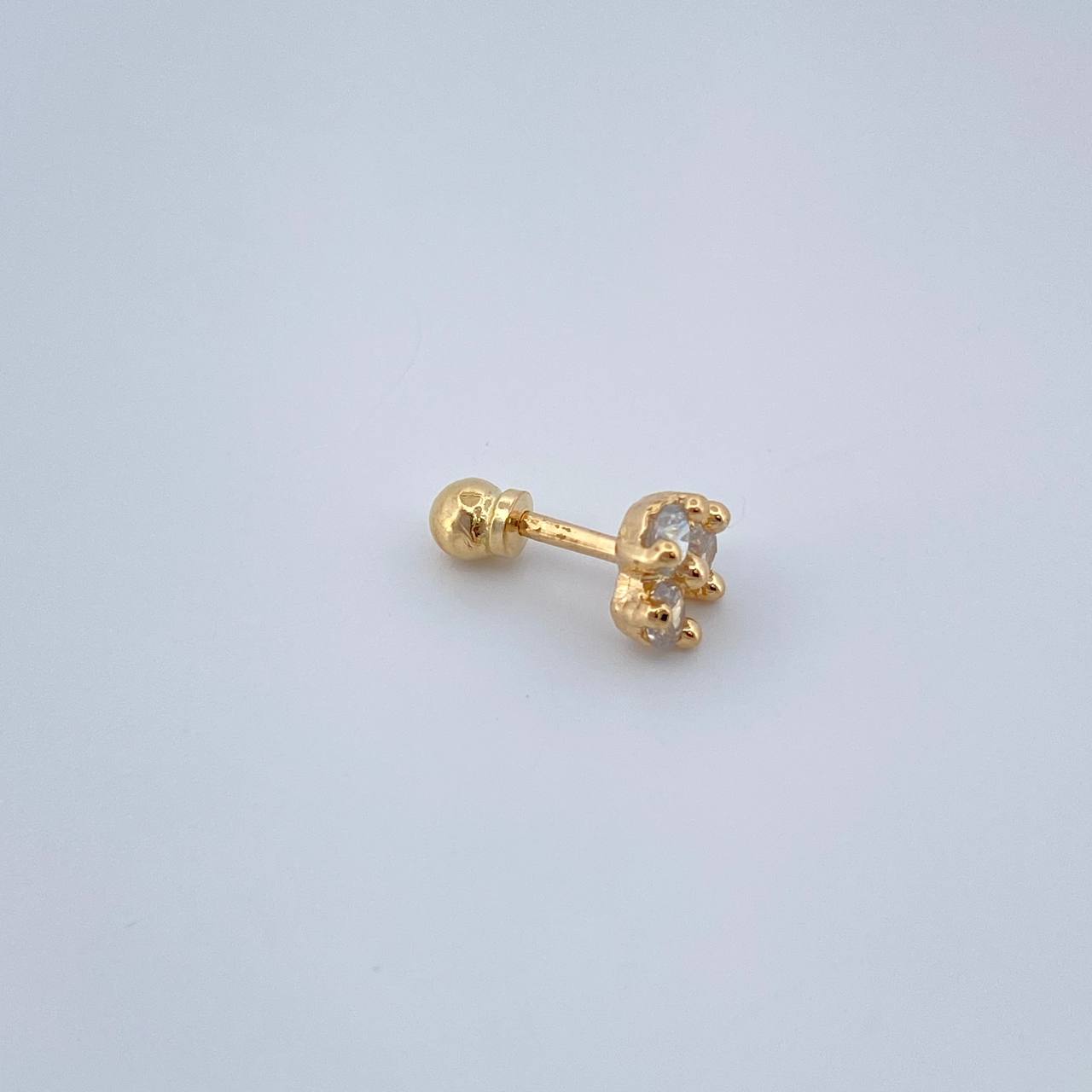 Piercing Flor 0.6gr / 1cm / Oro Amarillo 18K &
