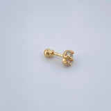Piercing Flor 0.6gr / 1cm / Oro Amarillo 18K &