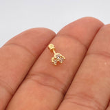 Piercing Flor 0.6gr / 1cm / Oro Amarillo 18K &
