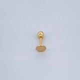 Piercing Circulo Plano 0.35gr / 1cm / Oro Amarillo 18K &