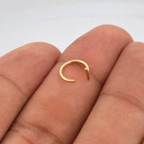 Piercing Earcuff Simulador Arco En T 0.3gr / 1cm / Oro Amarillo 18K &