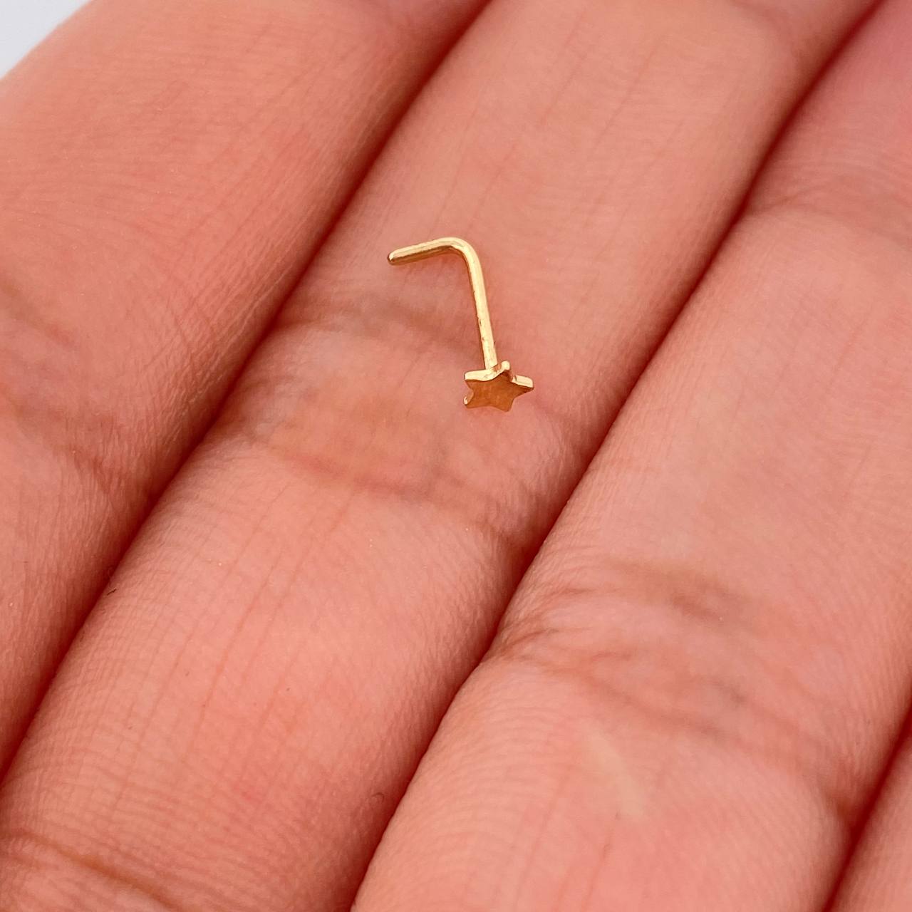 Piercing Estrella 0.1gr / 1cm / Oro Amarillo 18K &