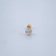Piercing Cuatro Garras 0.4gr / 1cm / Oro Amarillo 18K &