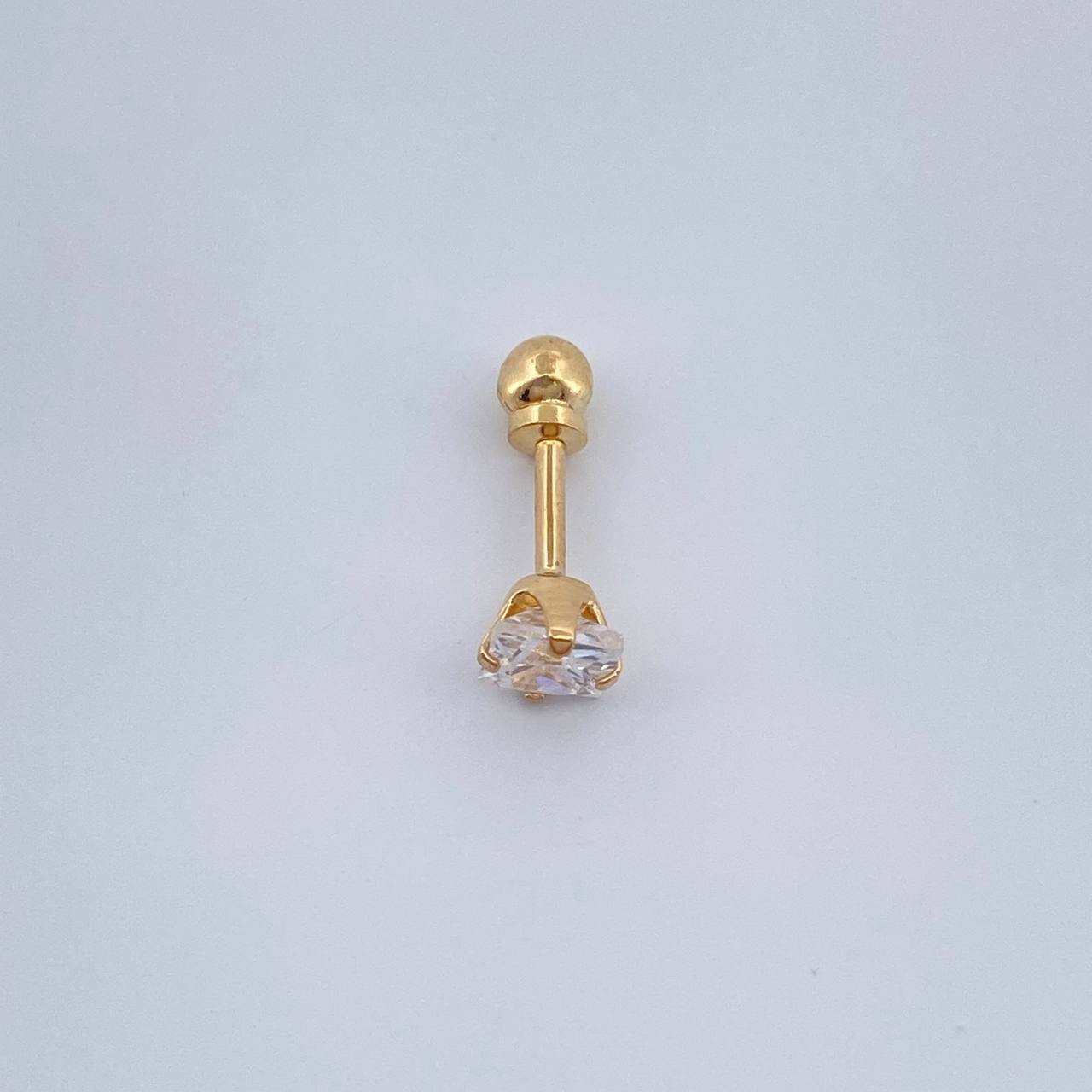 Piercing Cuatro Garras 0.4gr / 1cm / Oro Amarillo 18K &