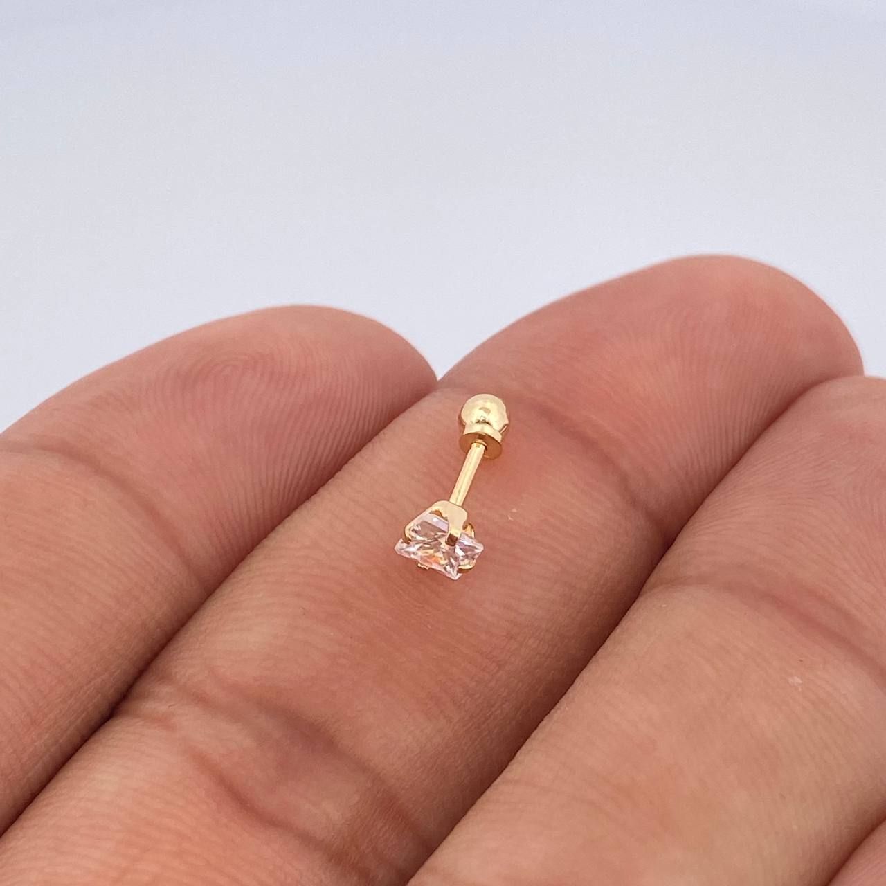 Piercing Cuatro Garras 0.4gr / 1cm / Oro Amarillo 18K &