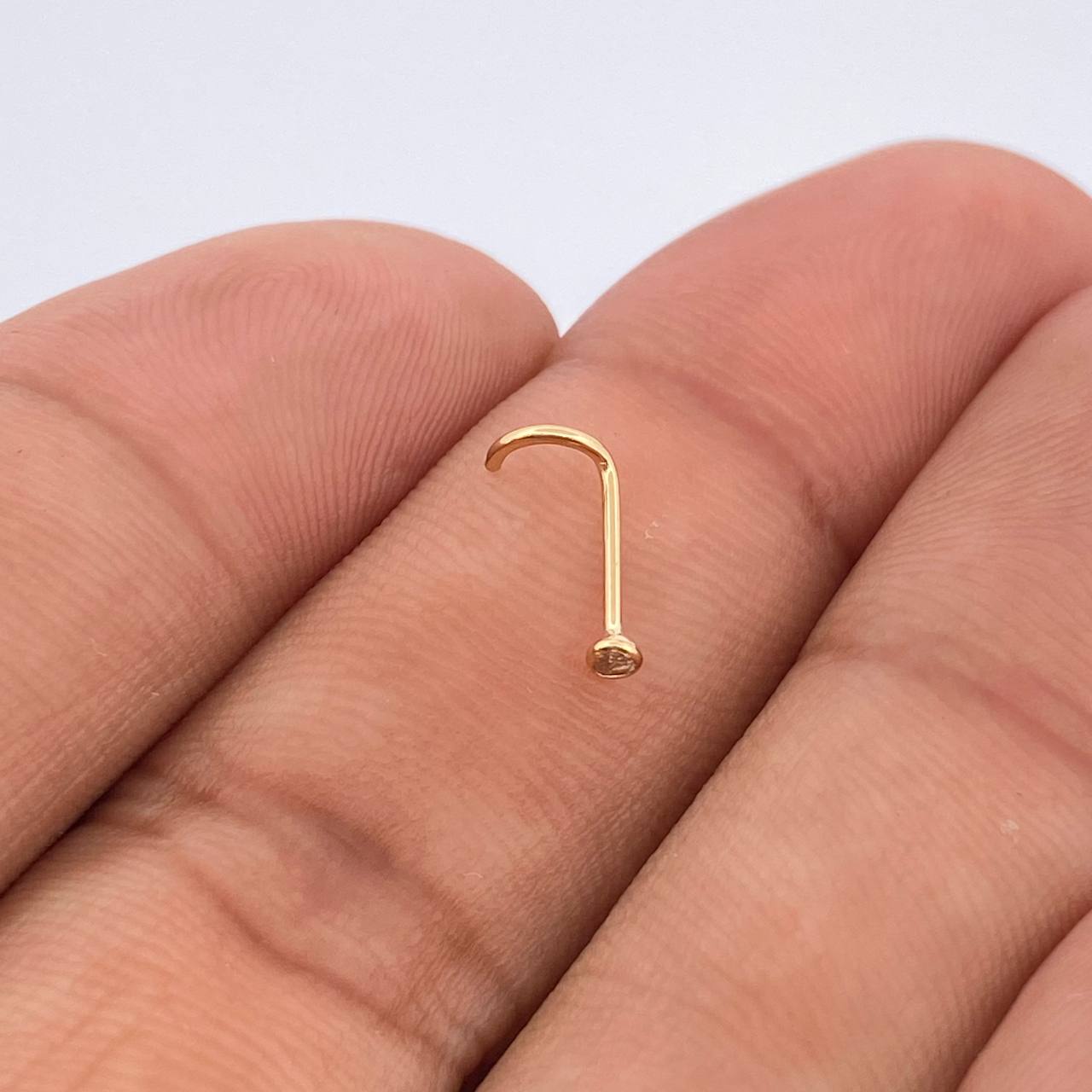 Piercing Bisel 0.1gr / 1cm / Oro Amarillo 18K &