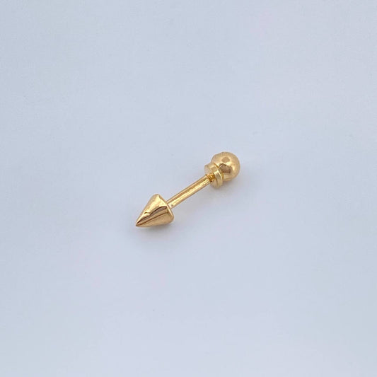 Piercing Punta 0.4 g / 1.4 cm Oro Amarillo 18K