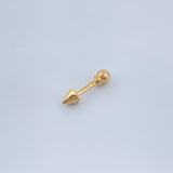 Piercing Punta 0.4 g / 1.4 cm Oro Amarillo 18K