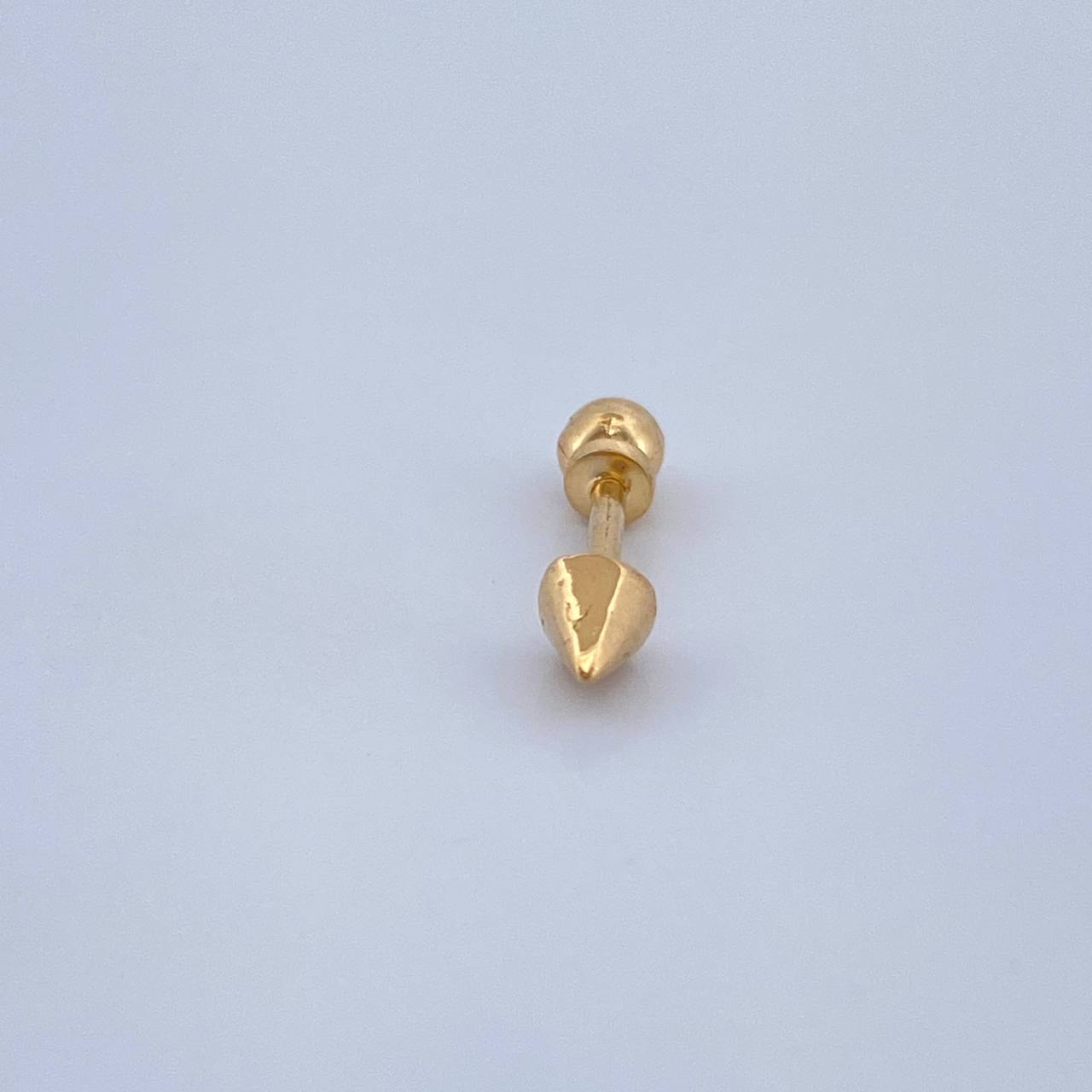 Piercing Punta 0.4 g / 1.4 cm Oro Amarillo 18K