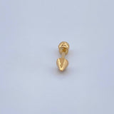 Piercing Punta 0.4 g / 1.4 cm Oro Amarillo 18K
