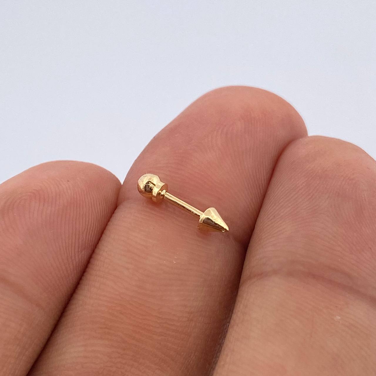 Piercing Punta 0.4 g / 1.4 cm Oro Amarillo 18K