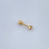 Piercing Cuatro Garras 0.3gr / 1cm / Oro Amarillo 18K &