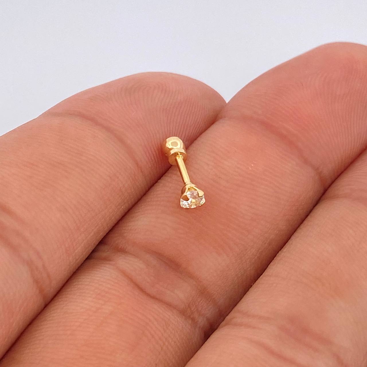 Piercing Cuatro Garras 0.3gr / 1cm / Oro Amarillo 18K &