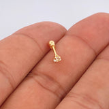 Piercing Cuatro Garras 0.3gr / 1cm / Oro Amarillo 18K &