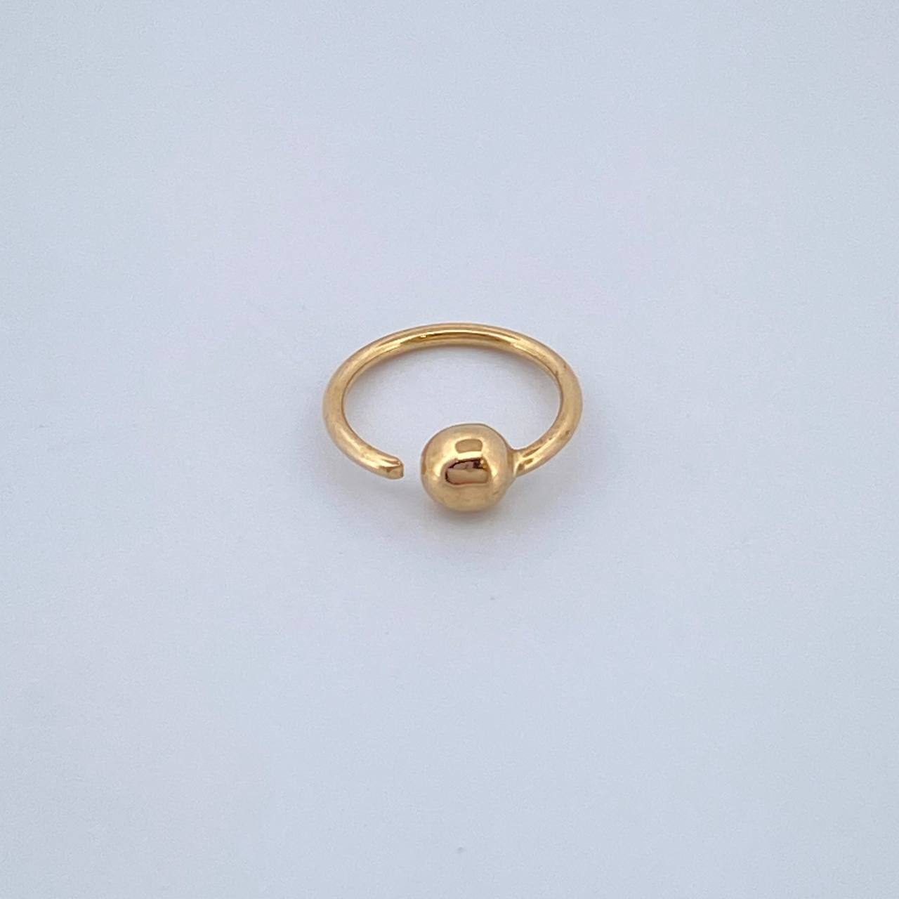 Piercing Aro Bola 0.25gr / 1cm / Oro Amarillo 18K &