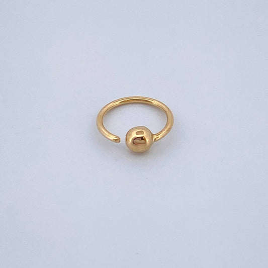 Piercing Aro Bola 0.25gr / 1cm / Oro Amarillo 18K &