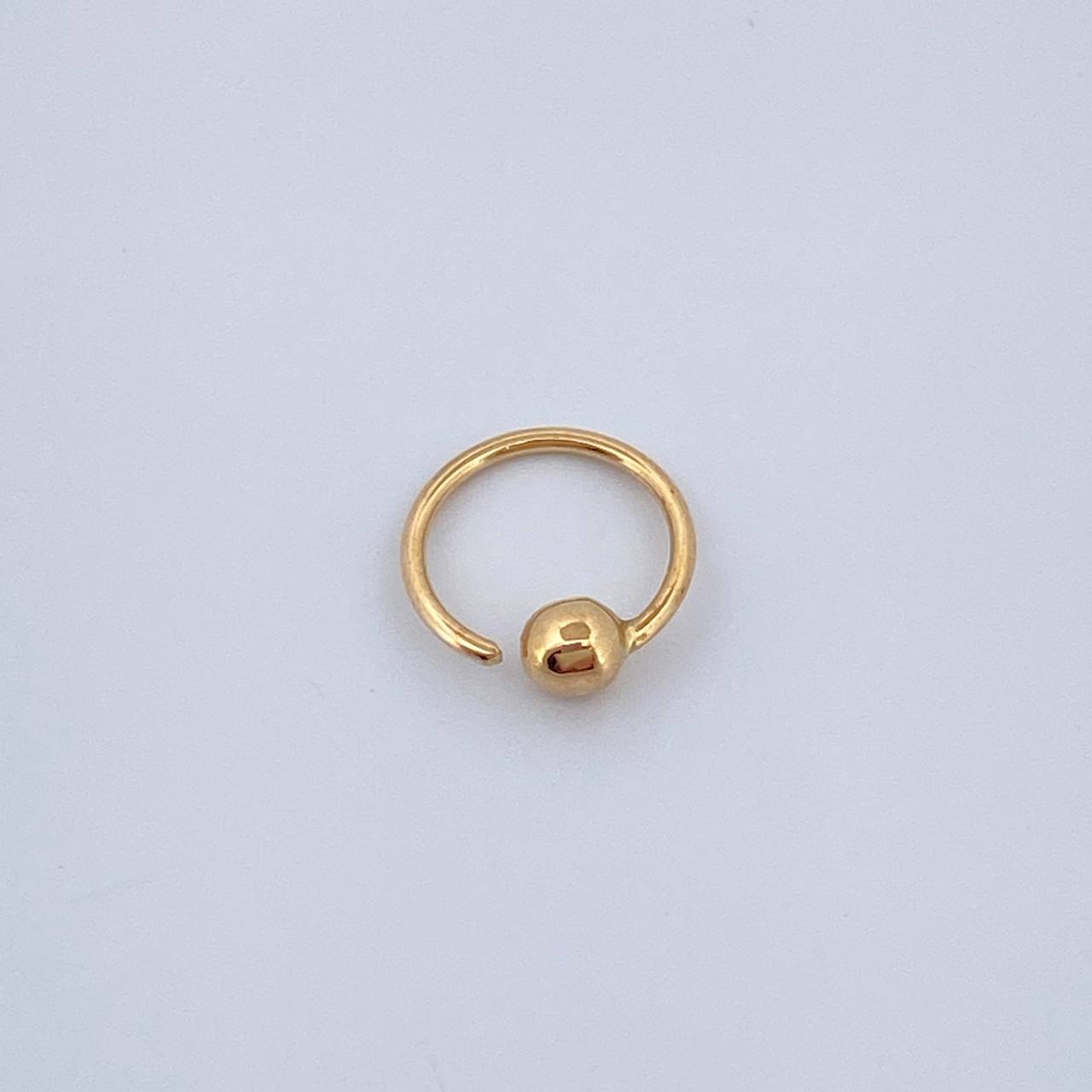 Piercing Aro Bola 0.25gr / 1cm / Oro Amarillo 18K &