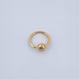 Piercing Aro Bola 0.25gr / 1cm / Oro Amarillo 18K &
