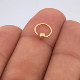 Piercing Aro Bola 0.25gr / 1cm / Oro Amarillo 18K &