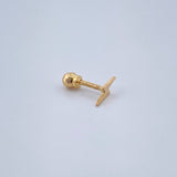 Piercing Rayo 0.3gr / 1cm / Oro Amarillo 18K &