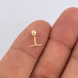 Piercing Rayo 0.3gr / 1cm / Oro Amarillo 18K &