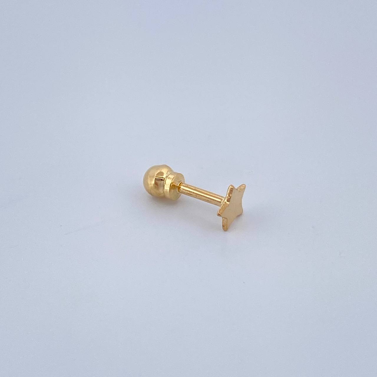 Piercing Estrella 0.3gr / 1cm / Oro Amarillo 18K &