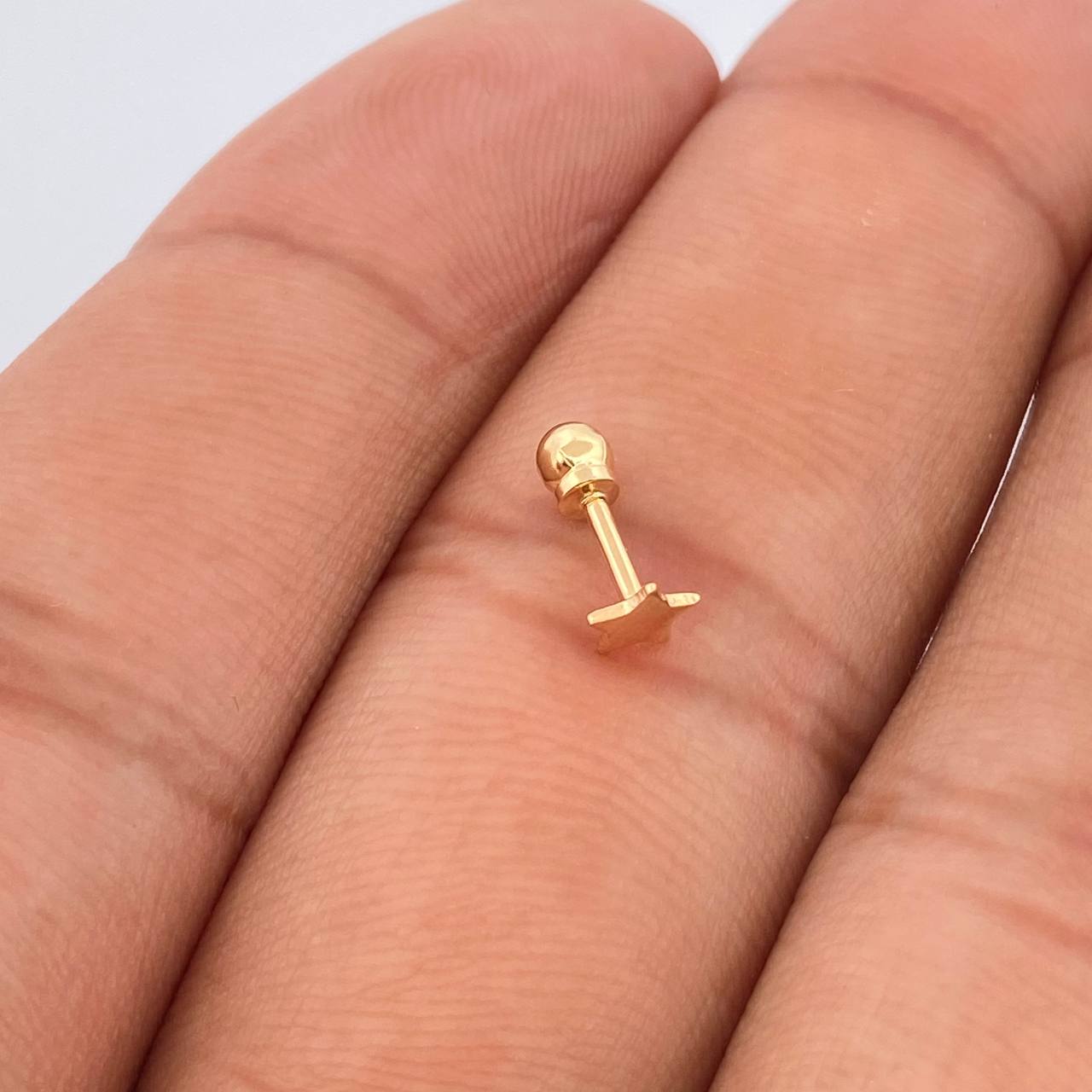Piercing Estrella 0.3gr / 1cm / Oro Amarillo 18K &