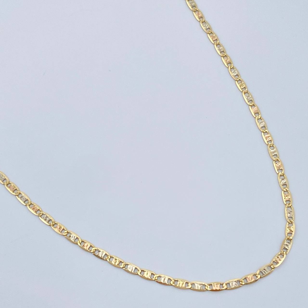 Cadena Escalera Plana 1.35gr / 50cm / Tres Oros +3 18K &