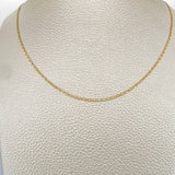 Cadena Escalera Plana 1.35gr / 50cm / Tres Oros +3 18K &