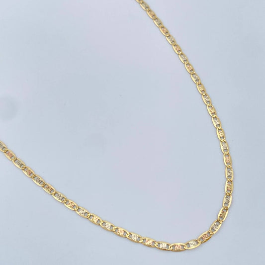 Cadena Escalera Plana 2.75gr / 50cm / Tres Oros +3 18K &