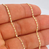 Cadena Escalera Plana 2.75gr / 50cm / Tres Oros +3 18K &