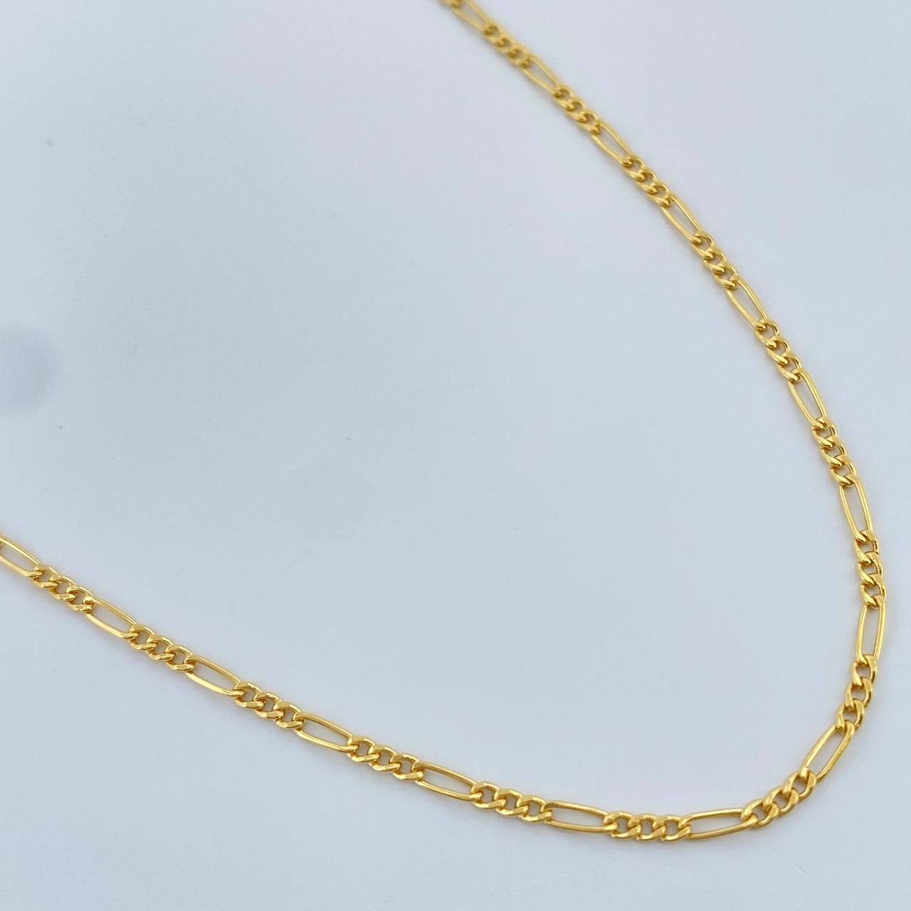 Cadena Figaro 1.45gr / 50cm / Oro Amarillo +1 18K &