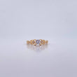 Anillo Solitario 2.2gr / T5 / Corazones Oro Amarillo Circones Blancos 18K $