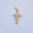 Dije Cruz Cristo 0.9gr / 3.4cm / Puntas Planas Oro Amarillo 18K &