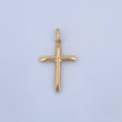Dije Cruz 0.9gr / 3.4cm / Puntas Planas Oro Amarillo 18K &