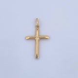 Dije Cruz 0.9gr / 3.4cm / Puntas Planas Oro Amarillo 18K &