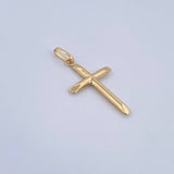 Dije Cruz 0.85gr / 3.4cm / Puntas Planas Oro Amarillo 18K &