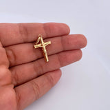 Dije Cruz Cristo 0.9gr / 3cm / Liso Oro Amarillo 18K &