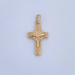 Dije Cruz Cristo San Benito 0.7gr / 2.6cm / Oro Amarillo 18K &