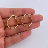 Candongas Amelia 3.2gr / 2.4cm / Rayada Oro Amarillo 18K &