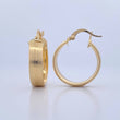 Candongas Amelia 3.2gr / 2.4cm / Rayada Oro Amarillo 18K &