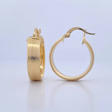 Candongas Amelia 3.2gr / 2.4cm / Rayada Oro Amarillo 18K &