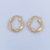 Candongas Asby 2gr / 2.1cm / Punteada Oro Amarillo 18K &