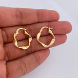 Candongas Asby 2gr / 2.1cm / Punteada Oro Amarillo 18K &
